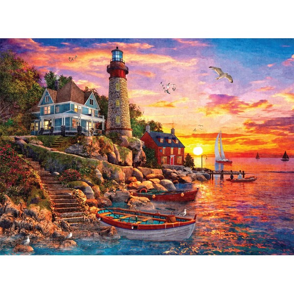 Buffalo Games - Dominic Davison - Sunset at Lighthouse Bay