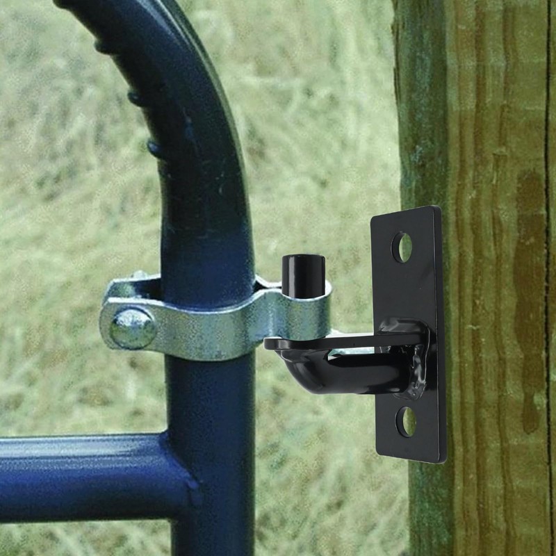 Saihisday 4 Pack Black Wall Mount Gate Hinges Heavy Duty
