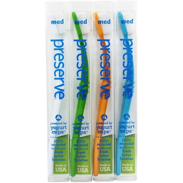 Preserve Medium Toothbrush - 6 Pack - Assorted Colors