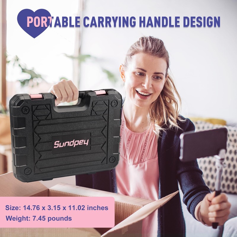 Sundpey Home Tool Kit 148-Pcs - Household Starter Basic Hand