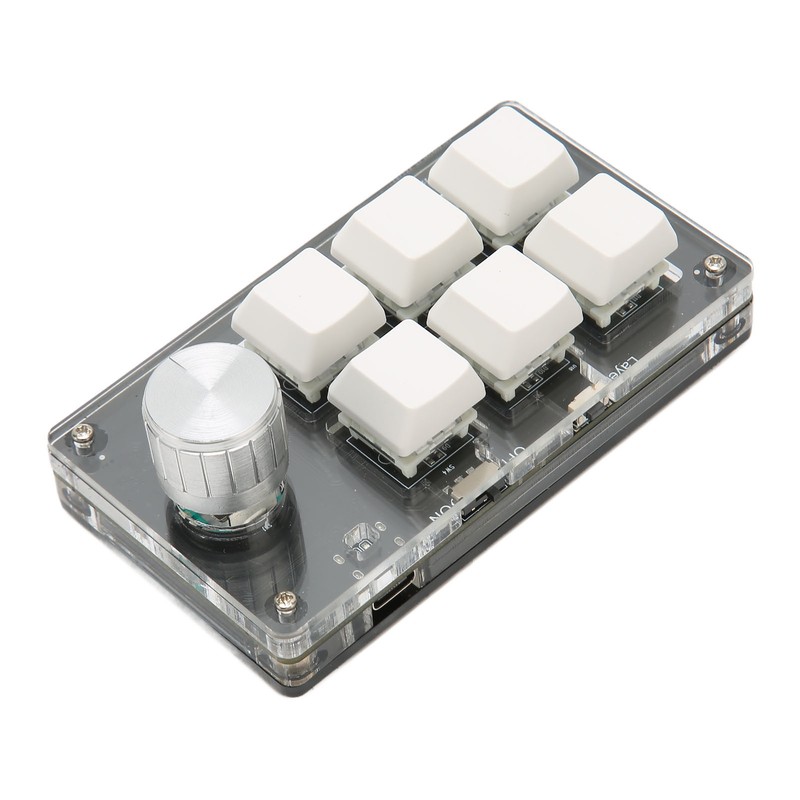6 Key Mini Keypad with Knob Blue Switch Wired USB