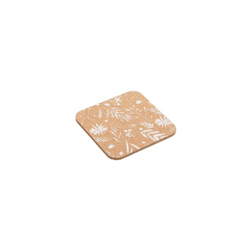 KitchenCraft Natural Elements Set of 4 Cork Coasters, 4 Biodegradable