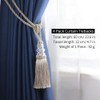 BEL AVENIR 4 Pack Curtain Hand-Woven Tiebacks Crystal Holdbacks Home