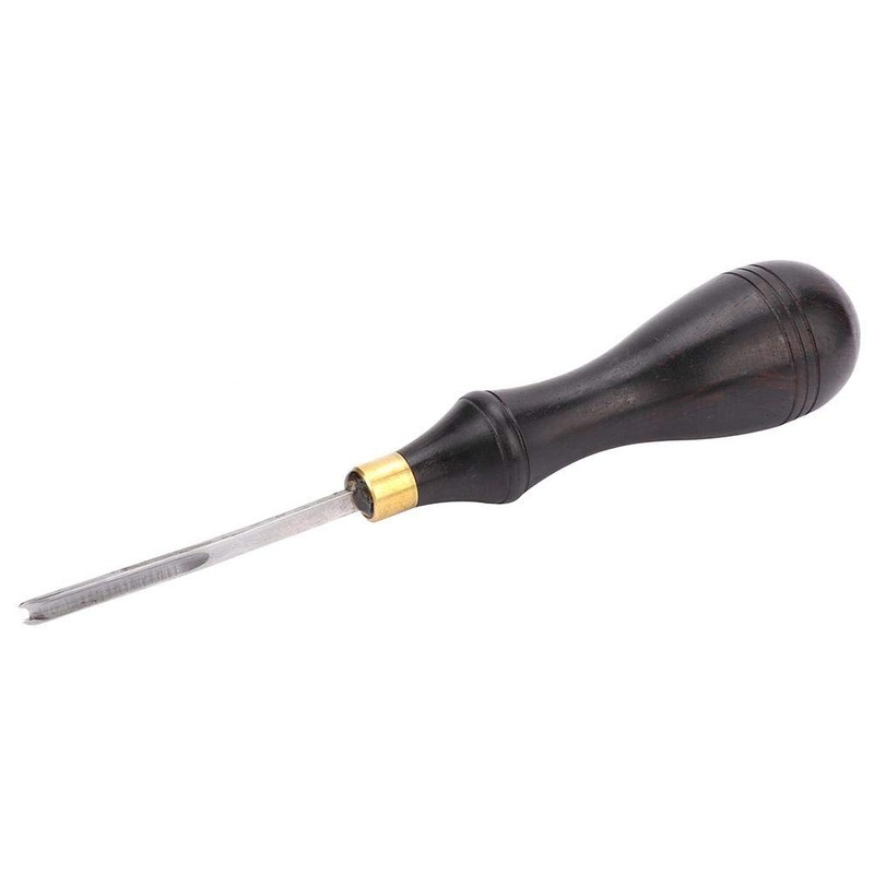 Leathercraft Edger Trimming Tool, Leather Edge Beveller Steel Blade Ebony