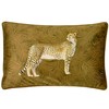 Paoletti Cheetah Forest Cushion Cover, Gold, 30 x 50cm
