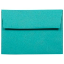 JAM PAPER A6 Colored Invitation Envelopes - 4 3/4 x 6 1/2 - Sea Blue Recycled - 100/Pack