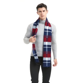 Glen Mila Mens Classic Winter Scarf Cashmere Winter Scarves Long Plain Fashion Formal Soft Scarf for Men