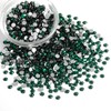 Beadsland Flatback Rhinestones Bulk,14400pcs Green Rhinestones for Nails Crafts Clothes