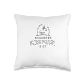 Hardcore Carnivore Diet, Meat lover, Carnivore food pyramid Throw Pillow