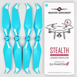 Master Airscrew Stealth Propellers for DJI Phantom 4 - Blue, 4 pcs