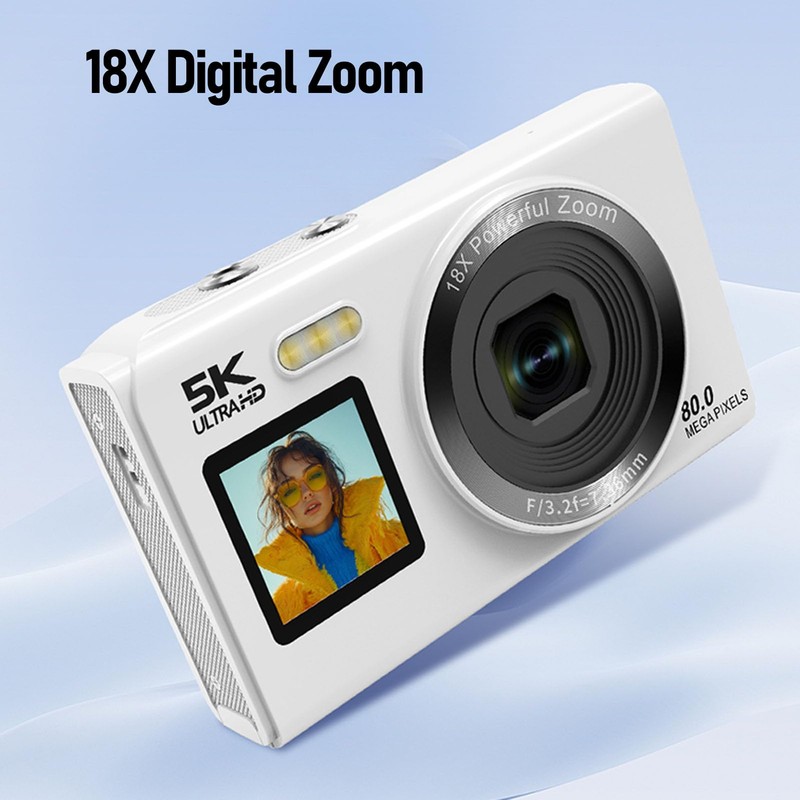 5K Digital Camera for Photography, 80MP WiFi Vlogging Camera with