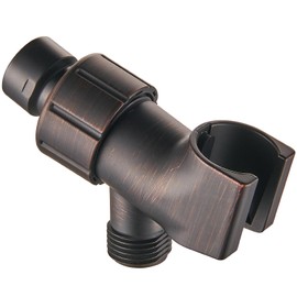 Cobbe Shower Head Holder for Handheld Shower Head, Brass pivoting ball adjustable Shower Arm Mount for Connecting Shower Arm and Shower Hose, 1/2 Inch IPS Female Inlet and Male Outlet, ORB Finish