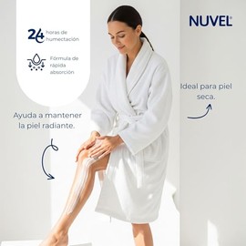Nuvel Crema Corporal Humectante 750 ml | Crema Hidratante Facial y Corporal con Antioxidantes, Colágeno y Vitamina E | Loción para Piel Seca y Sensibl