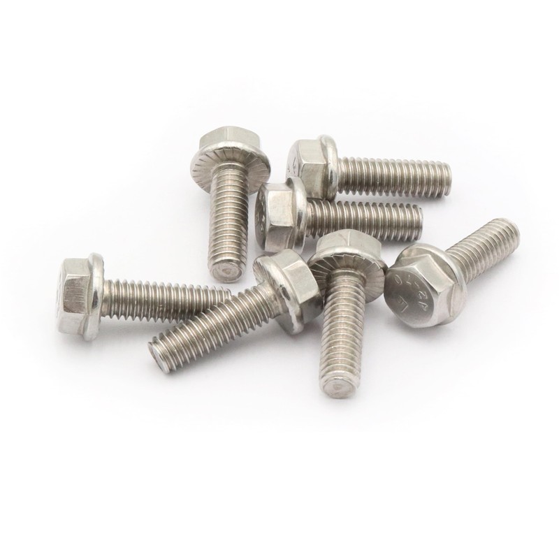 LBY - 10 tornillos hexagonales de brida de 5/16-18 x