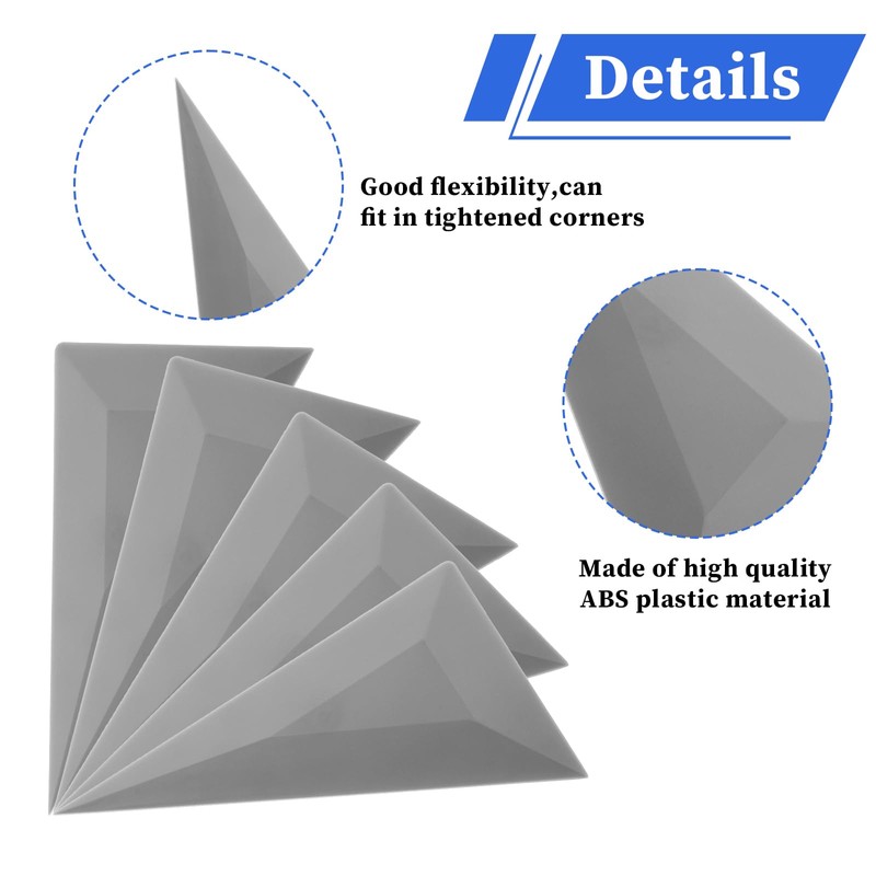 5Pcs Window Tint Squeegee Triangle Contour Squeegee Card Scraper Window