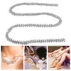 1 Yard 3 Rows Rhinestone Chain Round Glittering Rhinestone White