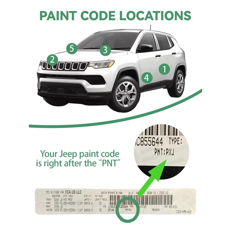 Car Touch Up Paint Sting Gray(PDN) for Jeep, Color Accurate
