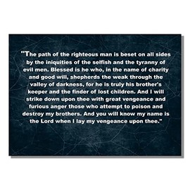 Pulp Fiction Quote Motivational Inspirational Sign Poster Print The Path of The Righteous Man.