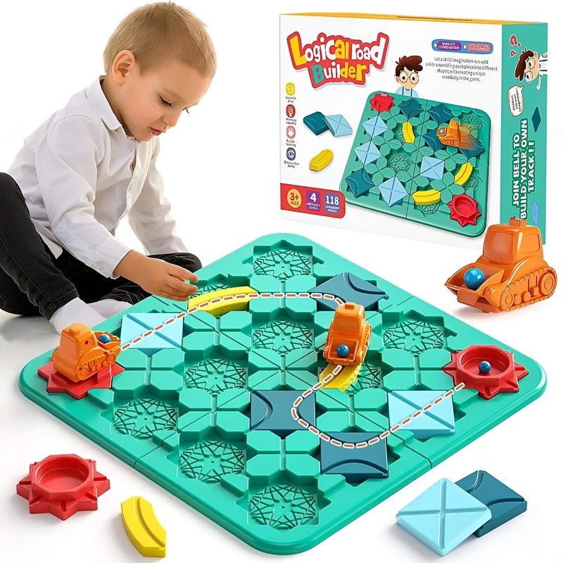 Logical Road Builder Brain Teasers Puzzles, Smart STEM, Ages 3+,