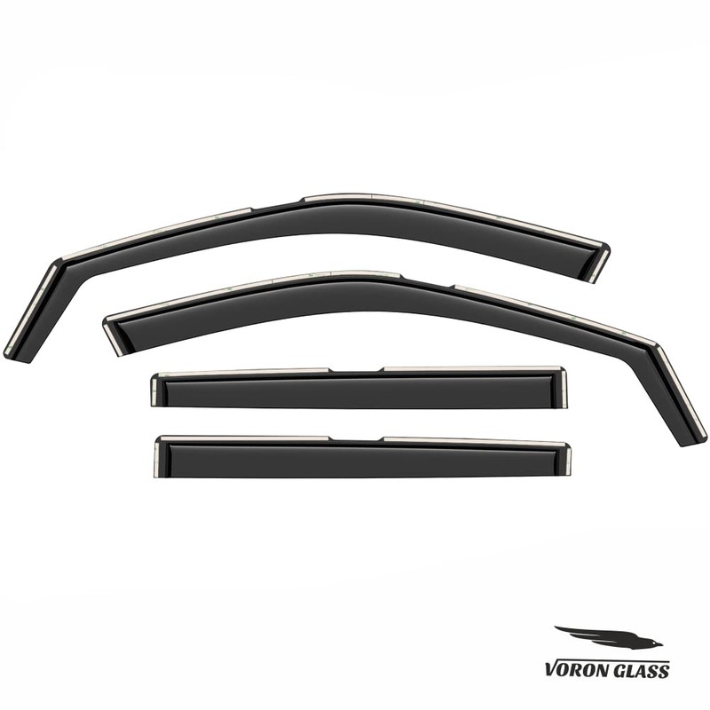 Voron Glass in-Channel Extra Durable Rain Guards for Jeep Compass