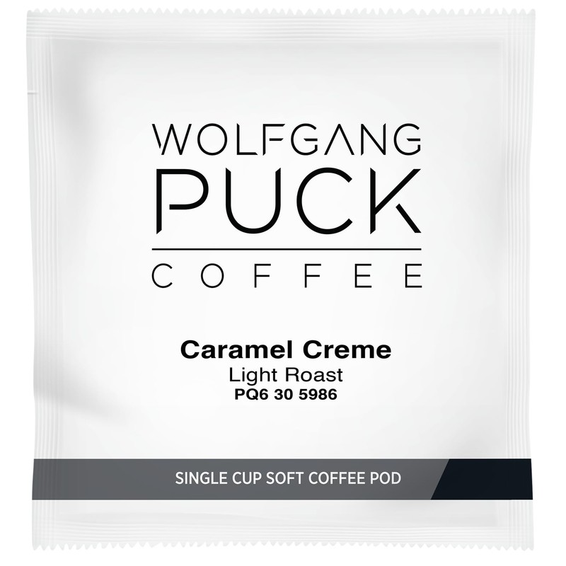 Wolfgang Puck Coffee, Caramel Cream, 9.5 Gram Soft Pods, 18