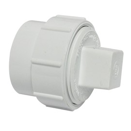Canplas 193701AS PVC Female Cleanout Adapter with Plug, 1-1/2-Inch, White