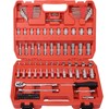 Egofine 1/4”Drive Socket Ratchet Wrench Set,101 PCS Metric(4-14mm),SAE(5/32-9/16”),with 72-Teeth Ratchet