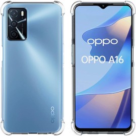 USTIYA Case for Oppo A16 / Oppo A16s / Oppo A54s Clear TPU Four Corners Protective Cover Transparent Soft