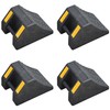 OrangeStar 4-Pack Heavy Duty Rubber Wheel Chocks with Hand Grip