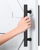 SMARTSTANDARD 12'' Push Pull Sliding Barn Door Handle, Double-Sided Barn
