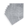 Winter Trees Silver & White Napkin Dinner - 20 Per