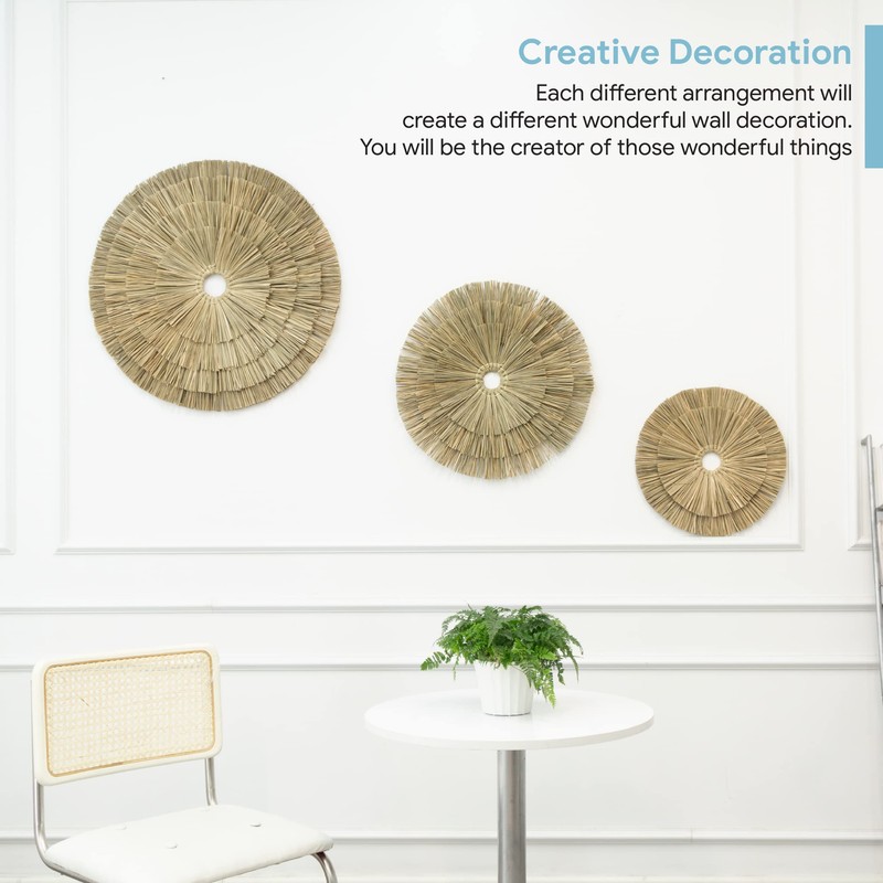 VATIMA Boho Wall Décor – Simple Oversized Wall Basket Décor