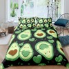 Homemissing Cartoon Avocado Duvet Cover Set, Sweet Tropical Fruits Bedding
