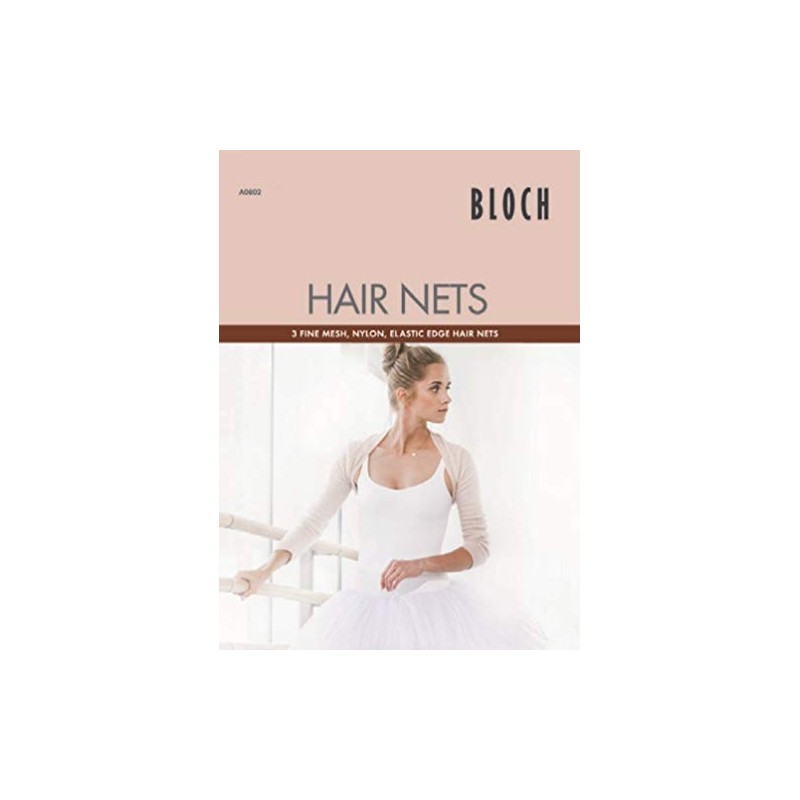 Bloch Dance Hair Nets - 3 Pack Accessory, Dark Brown,