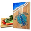 LILKUISYN Acacia Wood Cutting Board With Blue Resin Wave &
