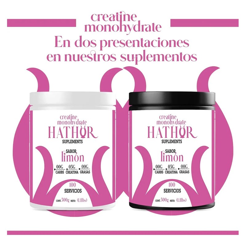 Creatina Monohidratada 500g Hathor En Polvo Varios Sabores