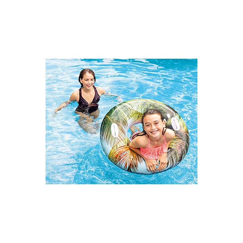 Intex - Tubo transparente de 38 pulgadas con asas