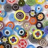75 Grams Mixed Millefiori Glass Pebbles Mosaics Size 8-12mm Approx