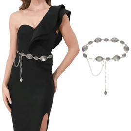 INOGIH Western-Cowgirl-Belts Country-Concert-Outfit for Women - Metal Link Western Cowboy Belts for Dresses Jeans