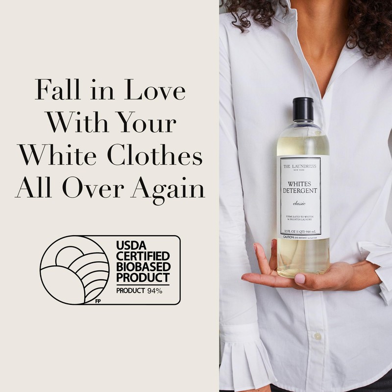 The Laundress Whites Detergent, Concentrated Laundry Detergent Liquid, Whiten &