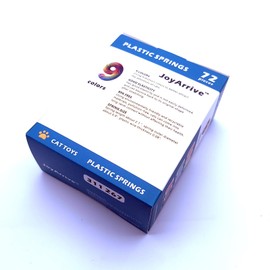 JoyArrive Cat Toys for Indoor Cats, 9 Springs Cat Interactive Toy for Swatting, Biting, Hunting, Cat Creative Toy to Kill Time and Keep Fit Colorful Plastic Spring (311261-9PCS)