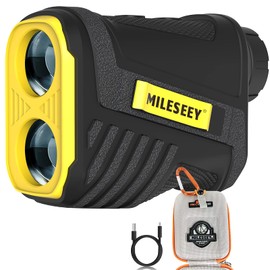 Laser Golf Rangefinder, Hunting Golf Rangefinder with USB Charging, Precise Flag Pole Locking, Golf Scanning, 6x Magnification for Golf, Hunting, Tournament, IP54 Waterproof