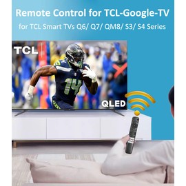 Replacement Remote Control for TCL Google TVs, Compatible with TCL Q550G Q650G Q670G Q750G QM850G FHD HDR LED UHD QLED S370G S450G S470G S550G