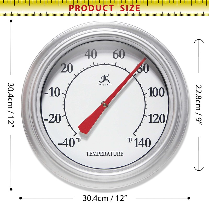 Infinity Instruments 12 Inch Essential Wall Classic Traditional No Battery