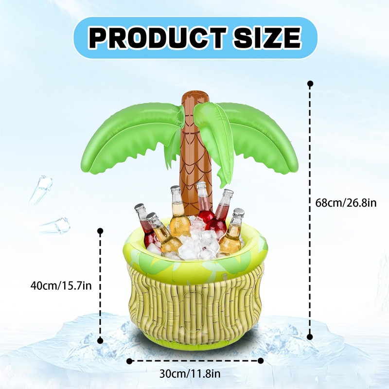 LUMOOM Inflatable Palm Tree Drink Cooler, Floating Drink Holder, Inflatable