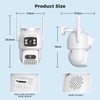 4K 8MP Dual Lens Security Camera Outdoor, 2.4Ghz/5Ghz WiFi 360°PTZ