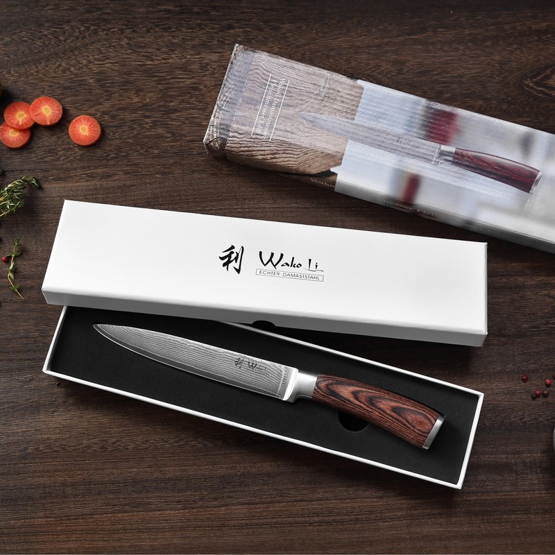 Wakoli Carving Knife, 7-inch Blade Damascus Chef Knife made from