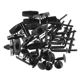 A ABSOPRO Grille Fender Flare Hardware Kit No.68039280AA/6030441 Automotive Clips for Jeep Wrangler JK Unlimited JKU 2007-2018 Plastic Black (Set of 15)