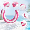 U-Shaped Inflatable Pool Float for Summer Fun – Striped PVC