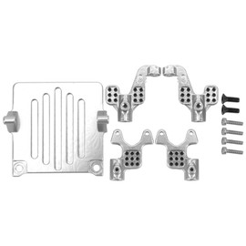 Aluminum Alloy Receiving Rack Shock Absorber Bracket for Axial SCX24 90081 1/24 RC CarSilver